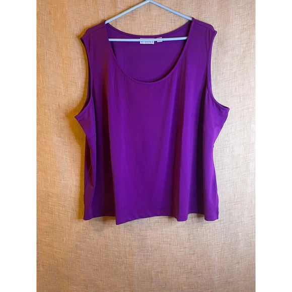 Joan Rivers Tank Top Sleeveless‎ Knit Casual Purple Top 3X - Picture 1 of 4